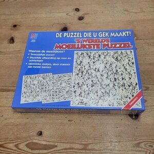 Vtg Dutch MB Worlds Hardest Difficult Puzzle Double Sided 529 pc Dalmatians Dogs